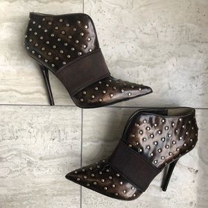 Gold-Studded Stiletto Boots